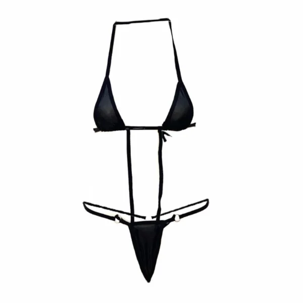 بادی فانتزی زنانه مشکی بندی لباس زیر جذاب و خاص