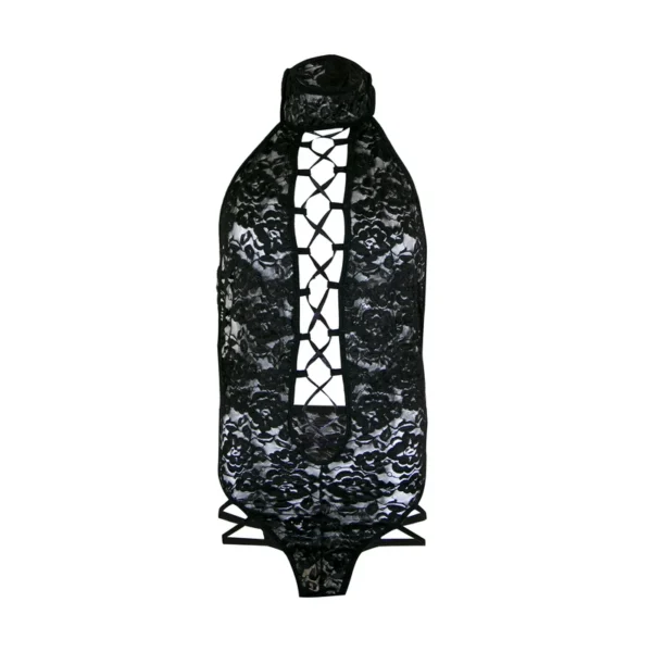 لباس خواب بادی زنانه گیپور مشکی