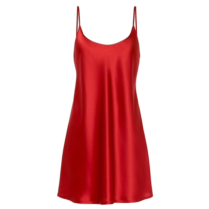 لباس خواب زنانه ساتن قرمز