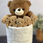 بوکت عروسک خرس قهوه‌ای روشن | هدیه‌ای خاص برای مناسبت‌های ویژه - Image 2