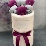 بوکت خرسی رنگ بنفش و طوسی