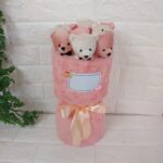 بوکت عروسک تدی خرسی صورتی