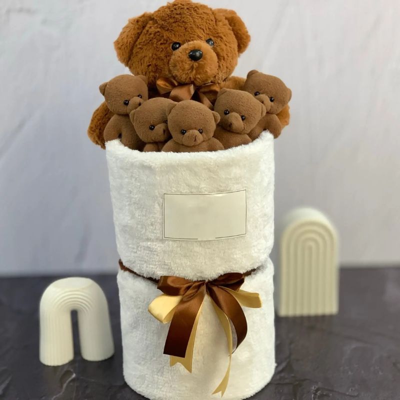 بوکت عروسک خرس قهوه ای