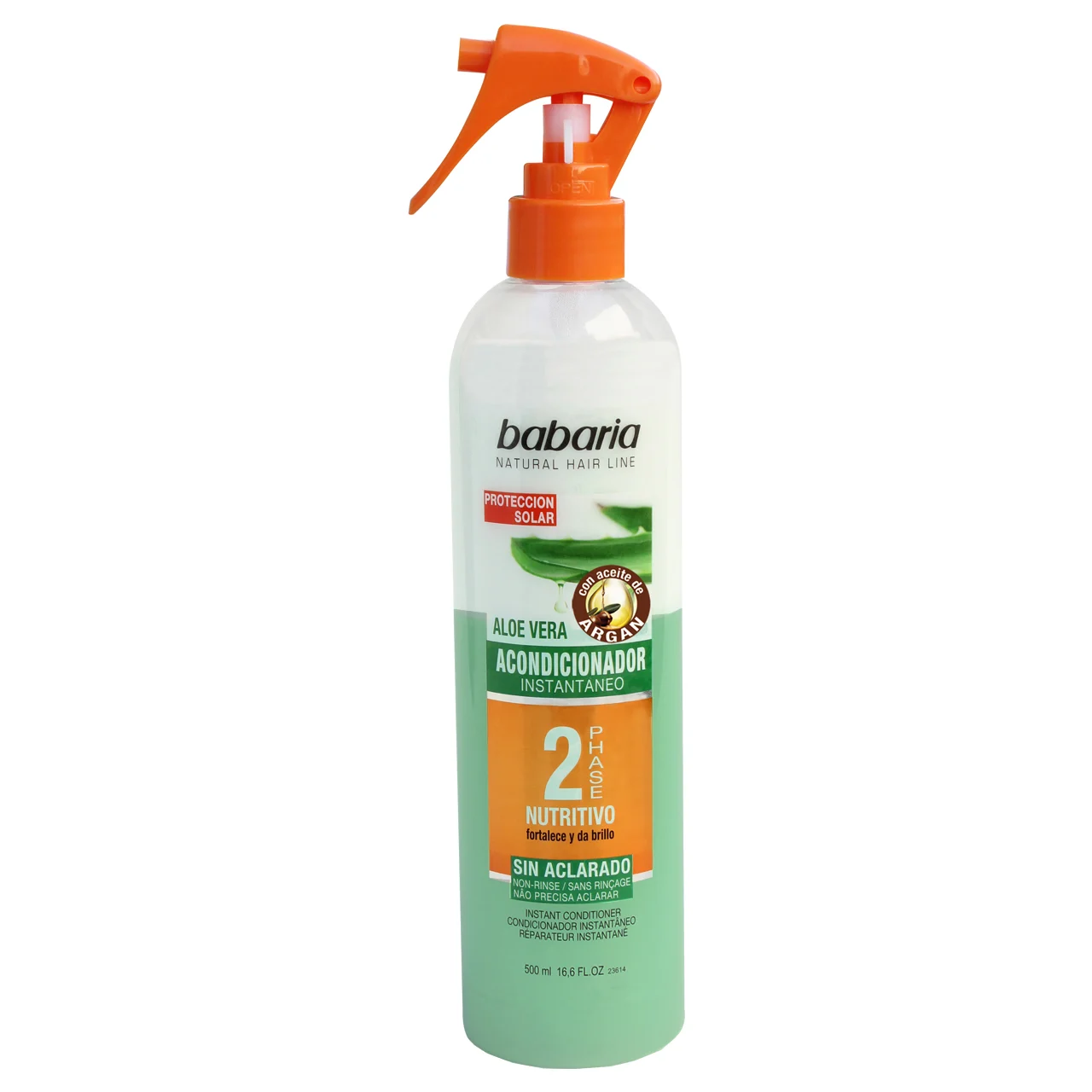 3332426 اسپری آبرسان قوی ، نرم کننده و احیا کننده مو دوفاز باباریا مدل Aloe Vera حجم 500 میلی لیتر - Image 1