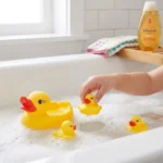 عروسک حمام مدل اردک با بچه ها بسته 4 عددی - Image 2