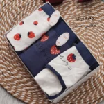 شورت زنانه مدل نخ پنبه اعلا طرح عروسکی وارداتی مجموعه 3 عددی - Image 11