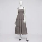 پیراهن ساحلی یقه دلبری زنانه دل آویز مدل H388