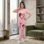ست تی‌شرت آستین کوتاه و شلوار راحتی زنانه مدل OMGHLBP - Image 2