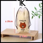 کیف لباس زیر زنانه طرح خرسی کد broun-25 - Image 2