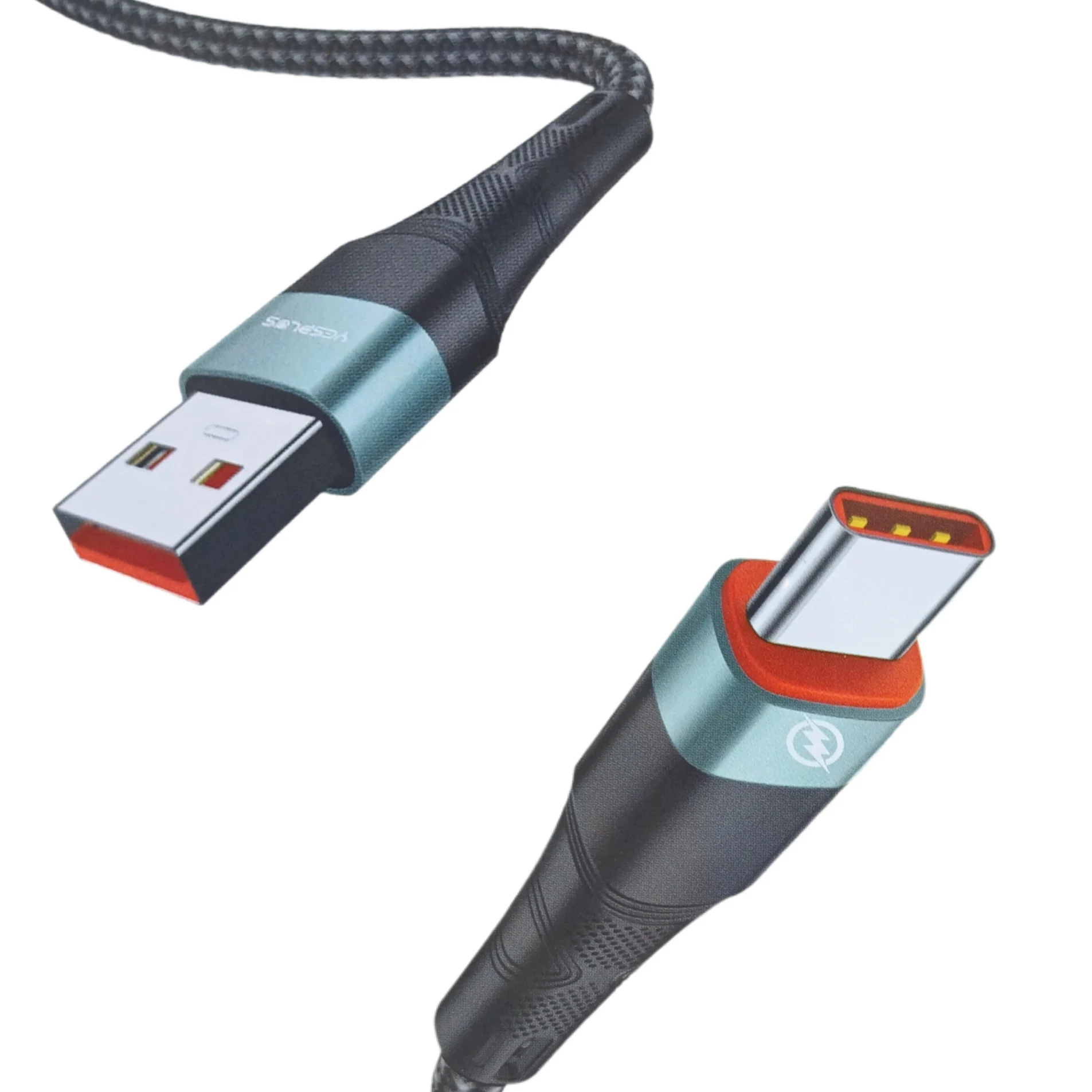 1d0e8db98efe829be40c7d7e37ce71f4e22e9344_1776160801 کابل تبدیل USB به USB-C یس پلاس مدل Fast charge 6A طول 1 متر - Image 1