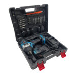 آچار بکس شارژی صنعتی باس مدل 18VF/Li_ion کد 1 درایو 1/2 اینچ مجموعه 28 عددی