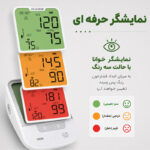 فشارسنج بازویی دیجیتال گلامور مدل DBP-6181 با دو کاف سایز کوچک و بزرگ، تکنولوژی MDI، تشخیص آریتمی، اعلان صوتی فارسی، حافظه 300 عددی، نور پس‌زمینه چندرنگ، قابلیت کار با برق و باتری و نمایش نمودار خطی فشار خون