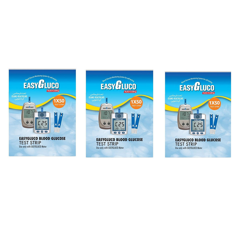 5cd33b89764511ae90ddad73605719d762e6ddbf_1778936936 نوار قند خون ایزی گلوکو مدل اینفوپیا سازگار با دستگاه دستگاه تست قند خون ایزی گلوکو سه بسته پنجاه عددی