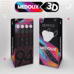 ماسک تنفسی مداکس مدل سه بعدی پنج لایه کد 3D kf94 بسته 25 عددی