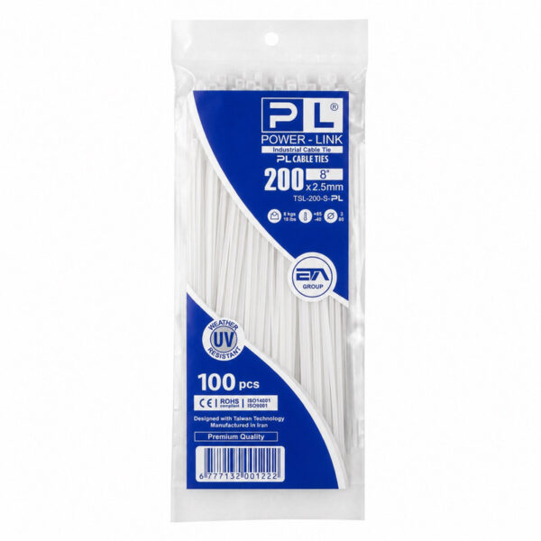 بست کمربندی پاور لینک مدل PL-200×2.5 بسته 100 عددی