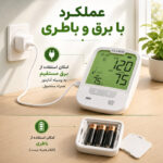 فشارسنج بازویی دیجیتال گلامور مدل DBP-6181 با دو کاف سایز کوچک و بزرگ، تکنولوژی MDI، تشخیص آریتمی، اعلان صوتی فارسی، حافظه 300 عددی، نور پس‌زمینه چندرنگ، قابلیت کار با برق و باتری و نمایش نمودار خطی فشار خون