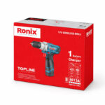 دریل پیچ گوشتی سایز سه نظام 10 میلی‌متر 12 ولت رونیکس مدل RH-8613A