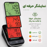 فشارسنج بازویی دیجیتال گلامور مدل DBP-1332، با نمایشگر LCD، اعلان صوتی فارسی، نور پس‌زمینه چندرنگ، منبع انرژی برق و باتری، مناسب بازو 22-42 سانتی‌متر، دو پروفایل کاربر، به‌همراه کیف ضدضربه، دو کاف بازویی و آداپتور برق