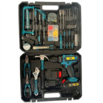 مجموعه 90 عددی دریل پیچ گوشتی چکشی شارژی 10 میلیمتری 212 ولت جاب مدل JB-212 NX PRO JAB