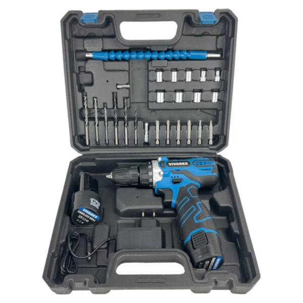 پیچگوشتی شارژی ویوارکس 12ولت مدل VR12V-2A بسته 28 عددی