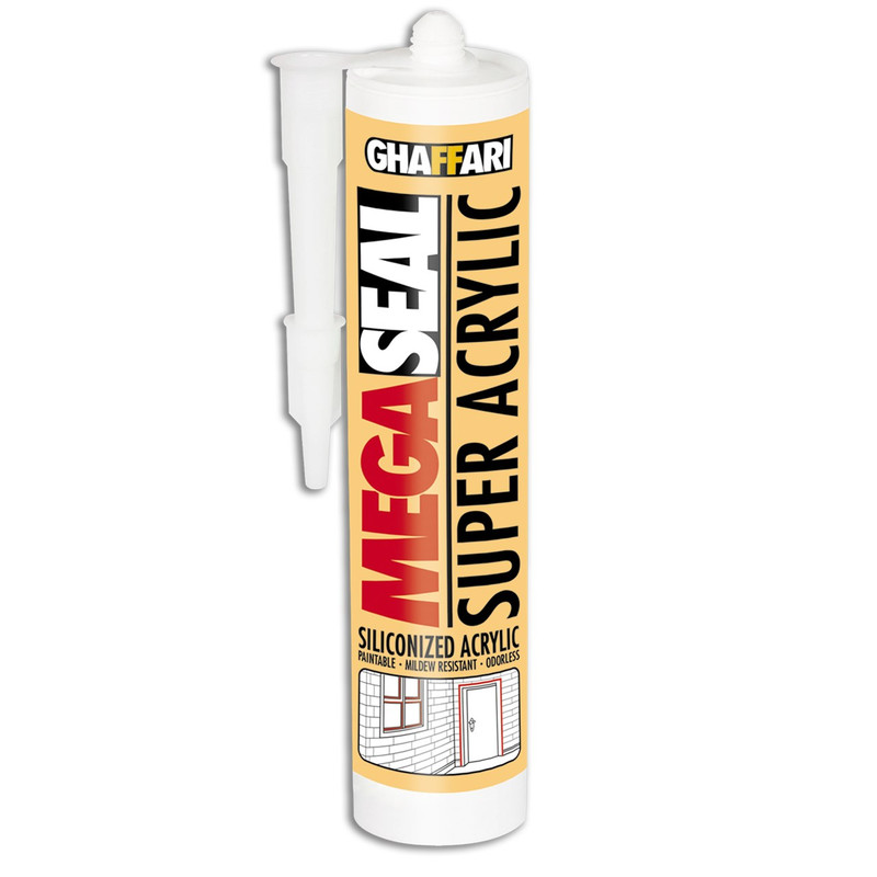 2781607 چسب درزگیر سیلیکونی غفاری مدل Super Acrylic سفید وزن 310 میلی