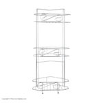 قفسه حمام شکیبا مدل H Corner Chrome 3