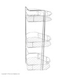 قفسه حمام شکیبا مدل H Corner Chrome 3