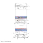قفسه حمام شکیبا مدل H Corner Chrome 3