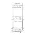 قفسه حمام شکیبا مدل H Corner Chrome 3